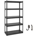 Atlas Shelving 5-Tier 30"x12"x60" 2000lbs Steel Boltless Shelving with Laminate Deck Dark Gray