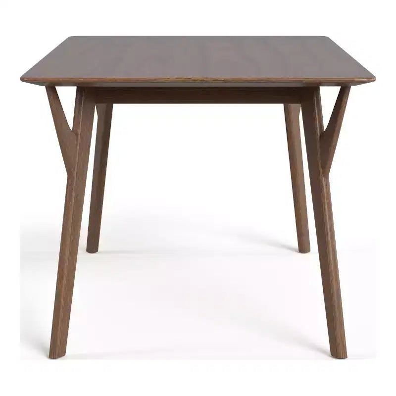 HOMES: Inside + Out Table de salle à manger rectangulaire 59 po Palm Shade de style Mid-Century pour 6 personnes, noyer