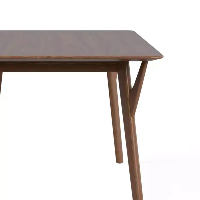 HOMES: Inside + Out Table de salle à manger rectangulaire 59 po Palm Shade de style Mid-Century pour 6 personnes, noyer