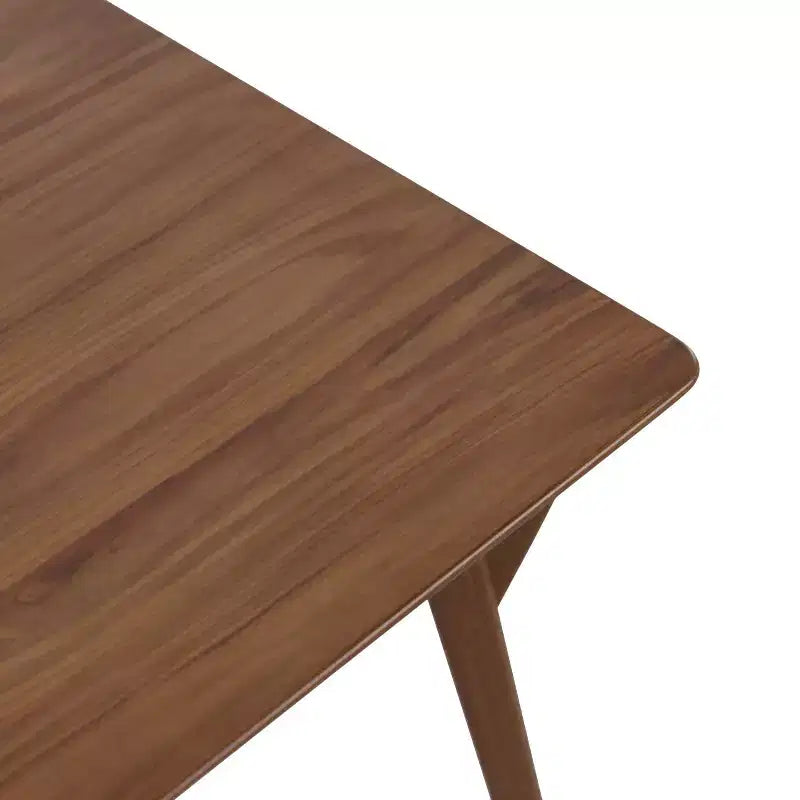 HOMES: Inside + Out Table de salle à manger rectangulaire 59 po Palm Shade de style Mid-Century pour 6 personnes, noyer