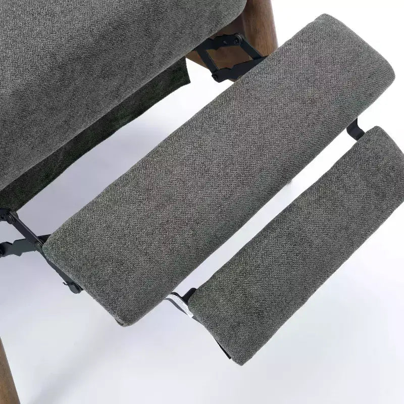 Fauteuil inclinable à dossier basculant anthracite : Polyester rembourré, Cadre en bois, Rembourrage en mousse, Nettoyage des taches
