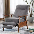 Fauteuil inclinable à dossier basculant anthracite : Polyester rembourré, Cadre en bois, Rembourrage en mousse, Nettoyage des taches