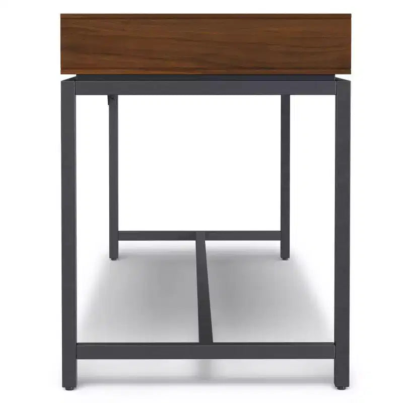 Bureau en bois massif avec tiroirs, style milieu de siècle, placage noyer
