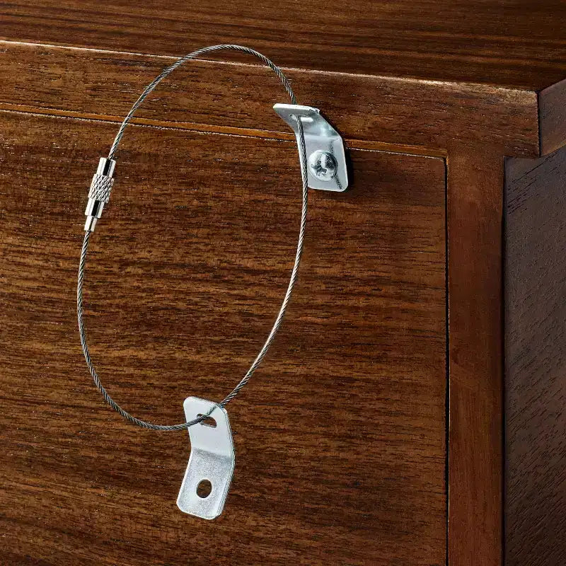 Console NÉPHI avec deux tiroirs en placage de bois de noyer brun