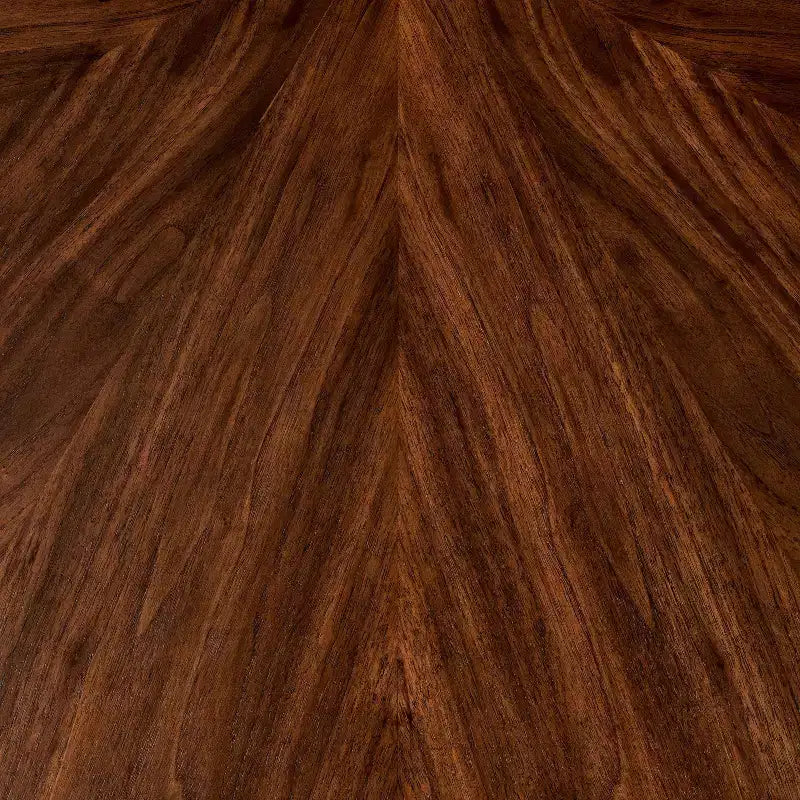 Console NÉPHI avec deux tiroirs en placage de bois de noyer brun