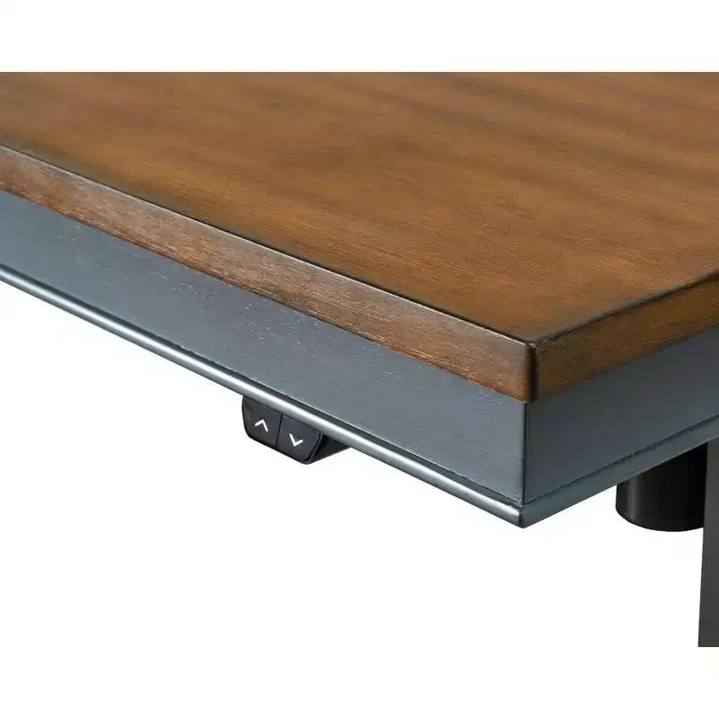 Bureau Martin Furniture assis/debout électrique réglable style « ferme »