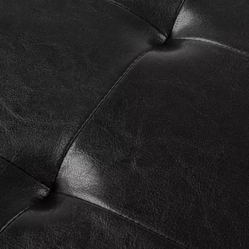 Pouf de rangement de 30 pouces - Repose-pieds pliant en similicuir, Coffre à linge ou Banc