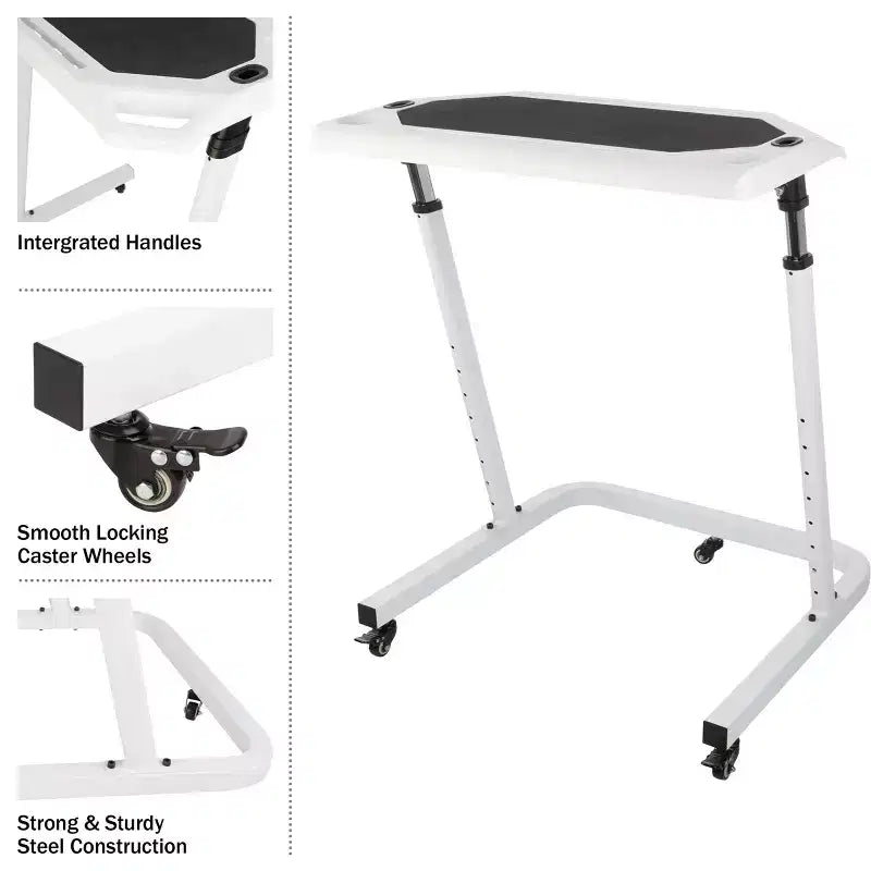 Bureau de vélo réglable avec roulettes