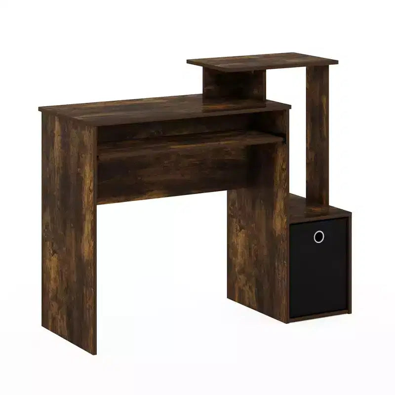 Bureau d'ordinateur polyvalent avec tiroir et tablette coulissante pour clavier, idéal pour la maison ou le bureau