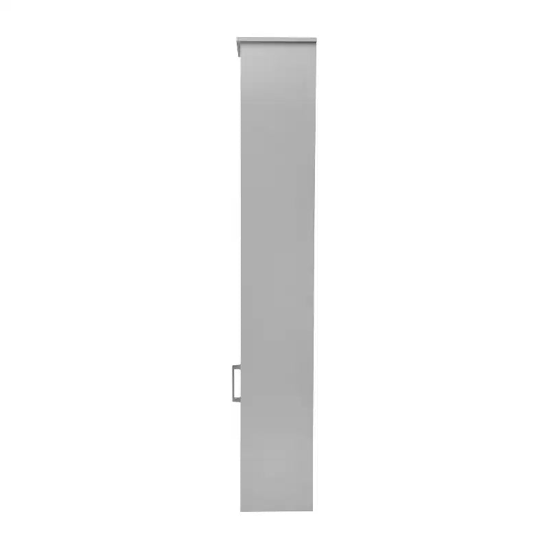 Meuble de rangement pour salle de bain autonome, colonne de rangement étroite avec porte, étagère intérieure réglable et étagères supérieures ouvertes