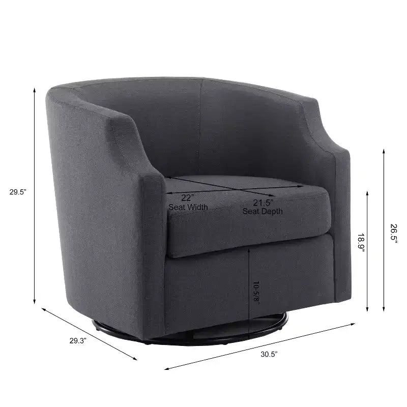 Fauteuil crapaud pivotant et inclinable