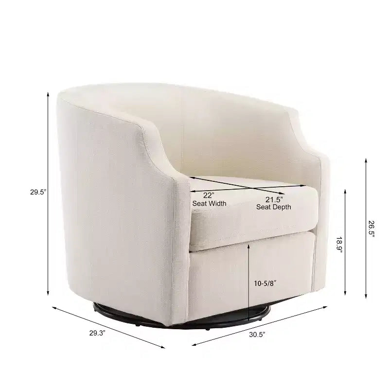 Fauteuil crapaud pivotant et inclinable