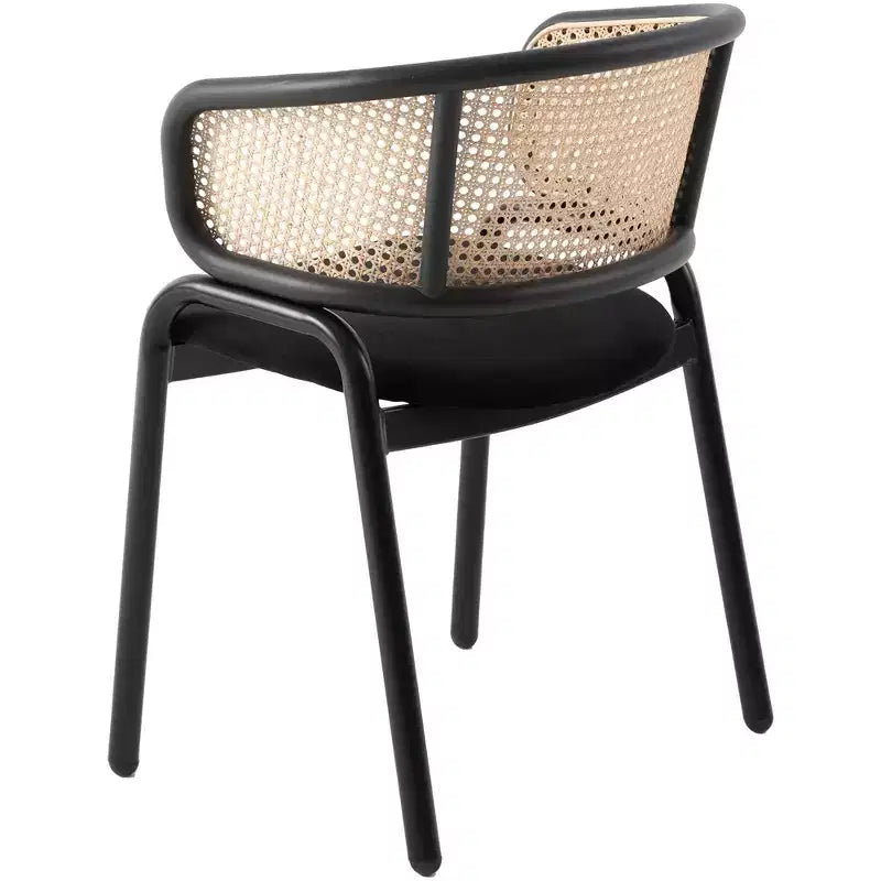 Chaise de salle à manger moderne avec structure noire