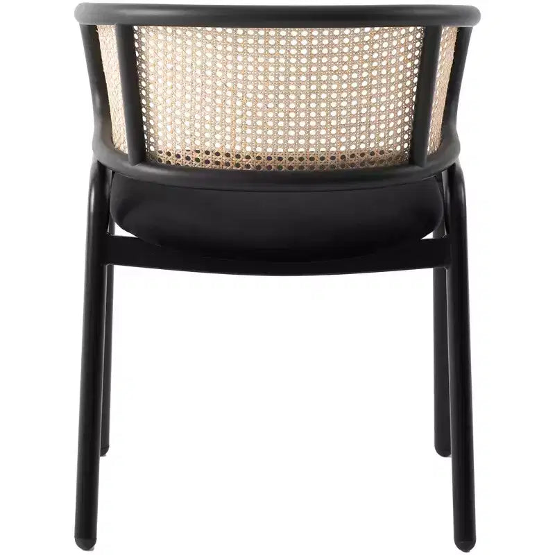 Chaise de salle à manger moderne avec structure noire