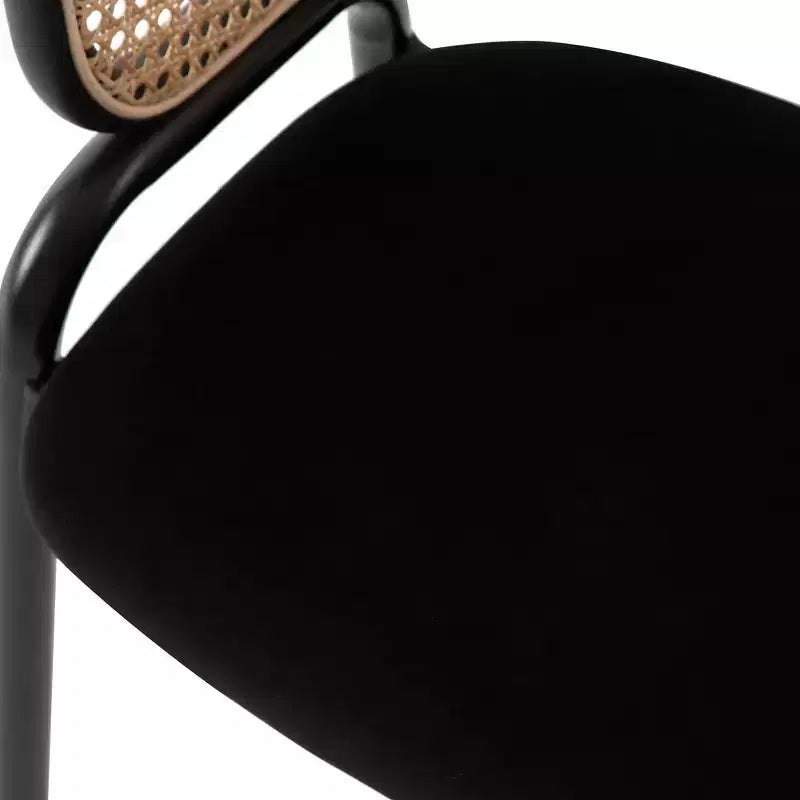 Chaise de salle à manger moderne avec structure noire