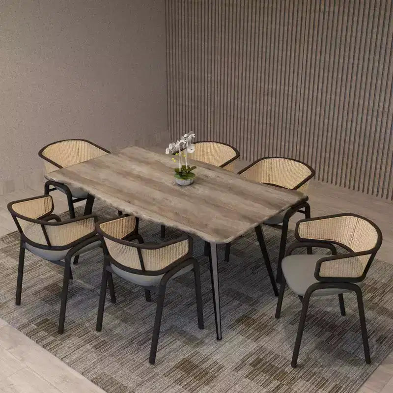 Chaise de salle à manger moderne avec structure noire