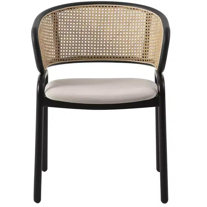 Chaise de salle à manger moderne avec structure noire