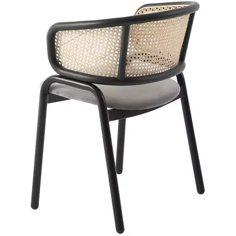Chaise de salle à manger moderne avec structure noire
