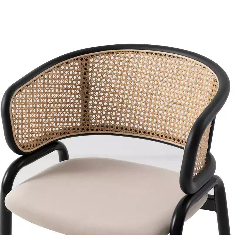 Chaise de salle à manger moderne avec structure noire