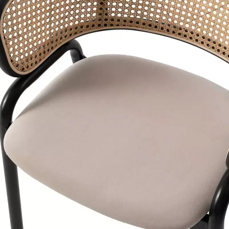 Chaise de salle à manger moderne avec structure noire