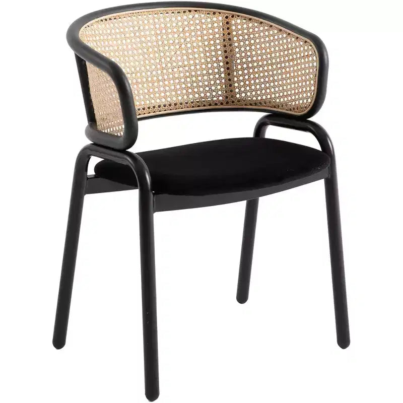 Chaise de salle à manger moderne avec structure noire