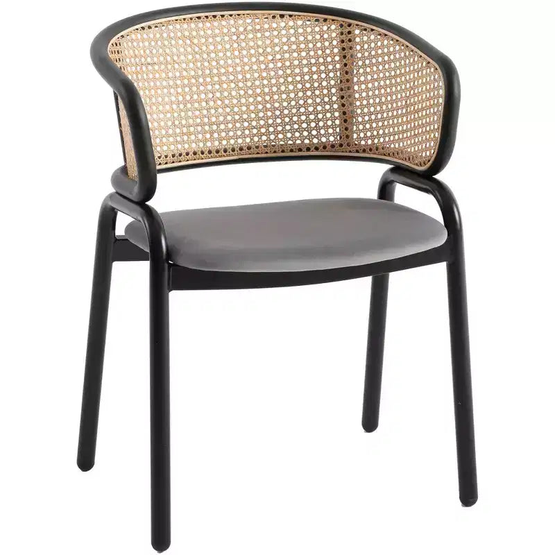 Chaise de salle à manger moderne avec structure noire