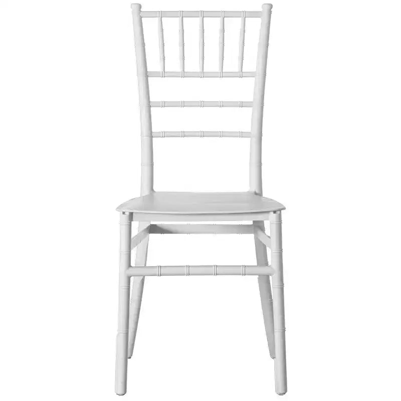 Chaise de salle à manger Chiavari empilable moderne blanche, pour la salle à manger, les événements et les mariages, chaise de réception, blanche