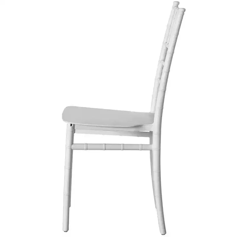 Chaise de salle à manger Chiavari empilable moderne blanche, pour la salle à manger, les événements et les mariages, chaise de réception, blanche