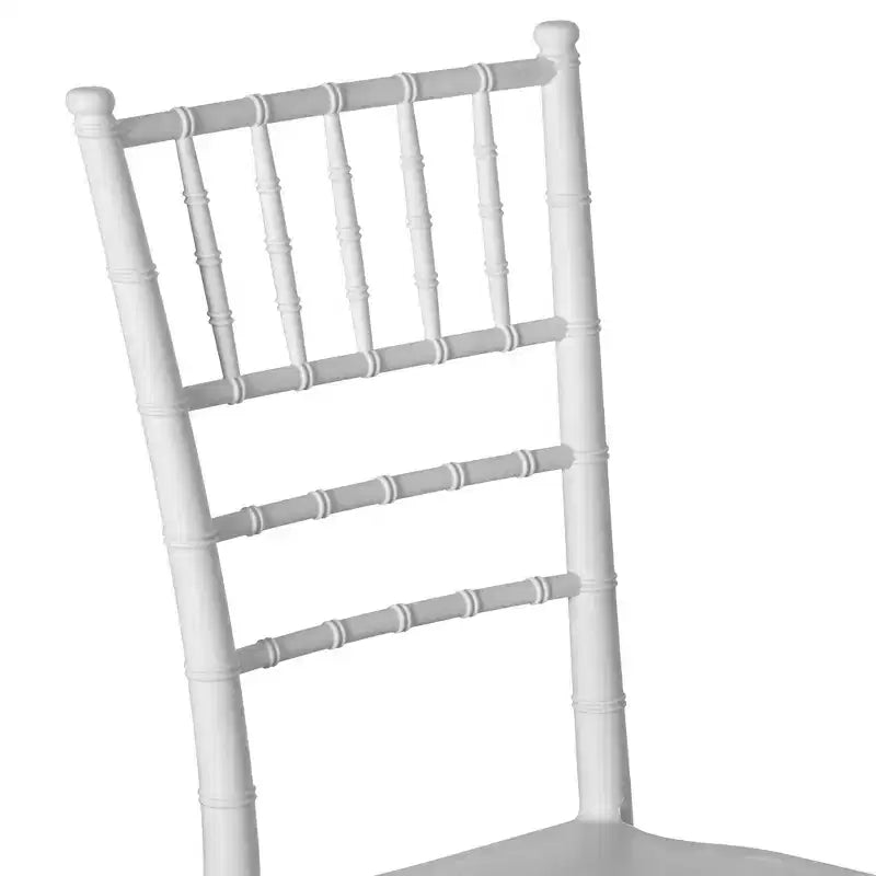 Chaise de salle à manger Chiavari empilable moderne blanche, pour la salle à manger, les événements et les mariages, chaise de réception, blanche