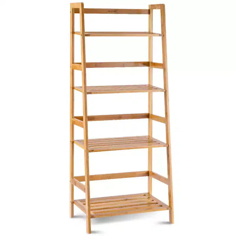 Étagère à livres en bambou à 4 niveaux, support de plantes, de fleurs, de rangement