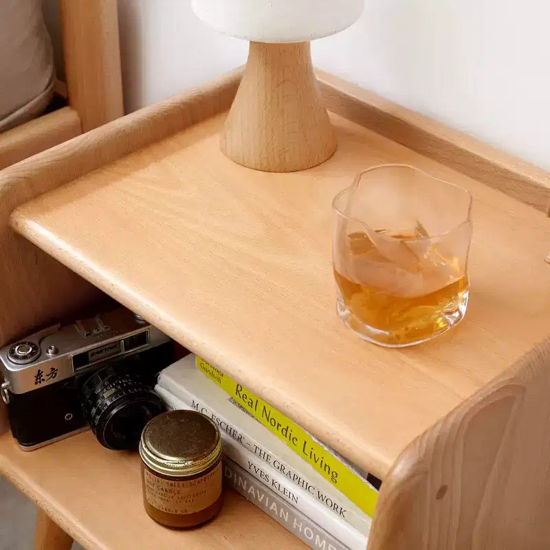 Table de chevet à LED avec station de recharge sans fil