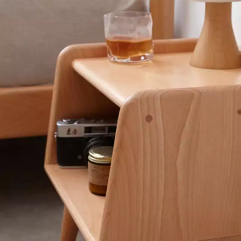 Table de chevet à LED avec station de recharge sans fil