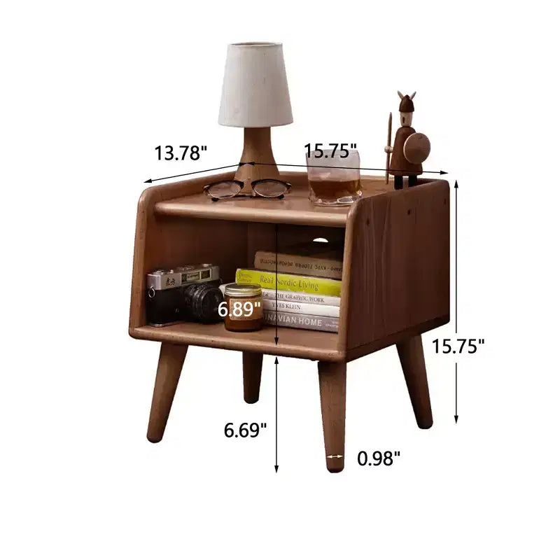 Table de chevet à LED avec station de recharge sans fil