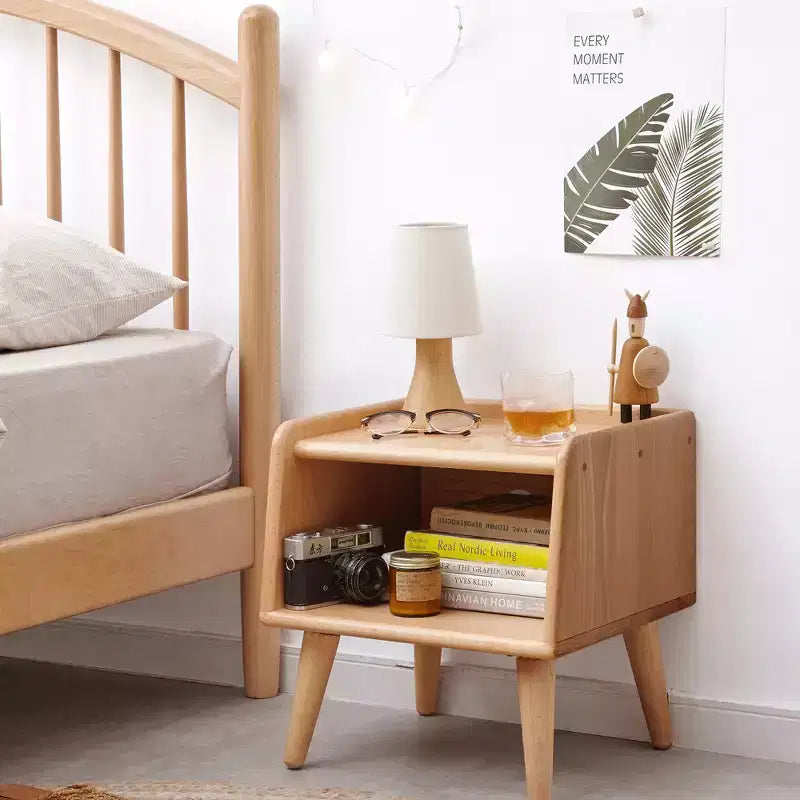 Table de chevet à LED avec station de recharge sans fil