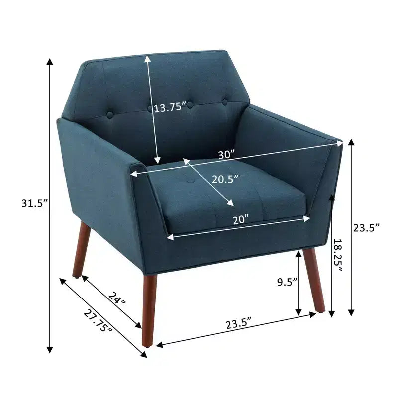 Fauteuil de salon Andy style moderne du milieu du siècle