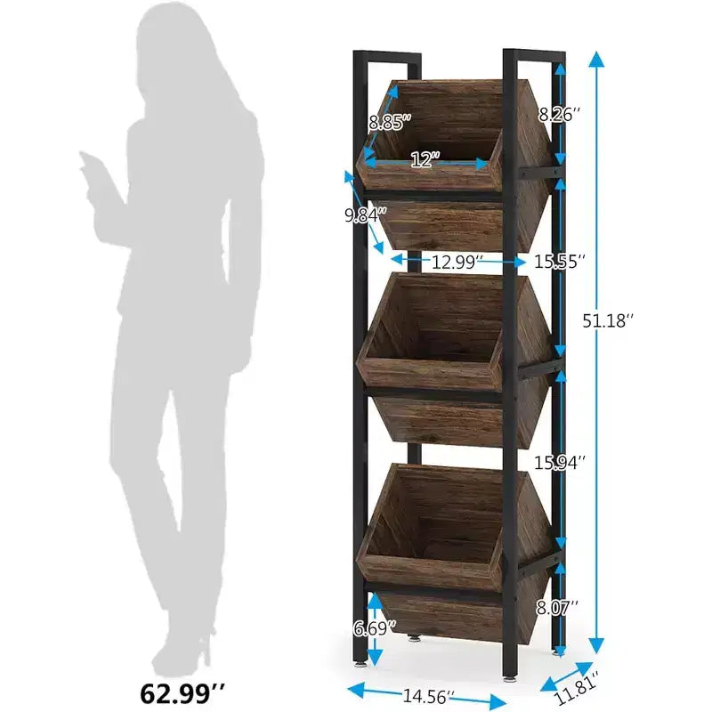 Range-bouteilles autoportant en bois à 3 niveaux, support de rangement pour spiritueux sans oscillation, organisateur de bouteilles d'alcool pour cuisine, cave