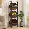 Range-bouteilles autoportant en bois à 3 niveaux, support de rangement pour spiritueux sans oscillation, organisateur de bouteilles d'alcool pour cuisine, cave