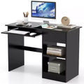 Costway Computer Desk Home Office Workstation Study Laptop Table with Keyboard Tray Drawer Black/White