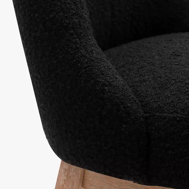 Tabouret de bar pivotant rembourré, hauteur comptoir, 26 po, noir