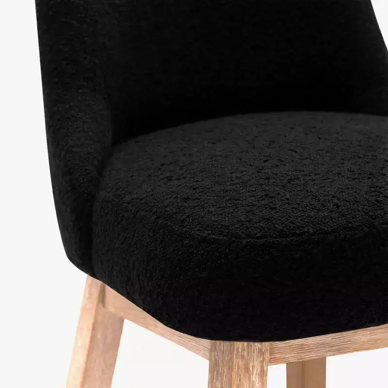 Tabouret de bar pivotant rembourré, hauteur comptoir, 26 po, noir