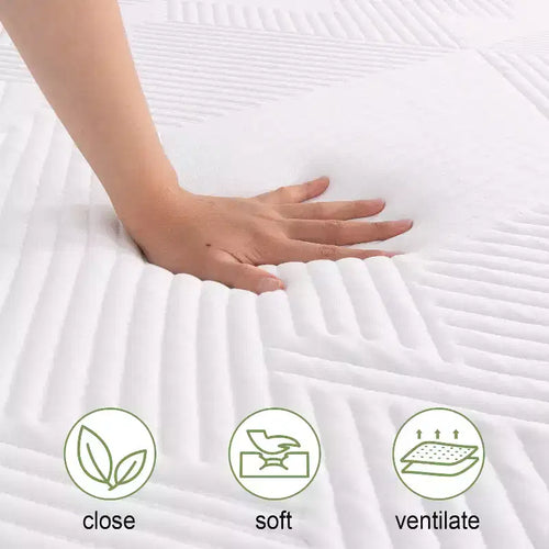 Matelas en mousse à mémoire de forme de 12 pouces, matelas de fermeté moyenne Certifié respirant pour un soutien et une décompression pendant le sommeil