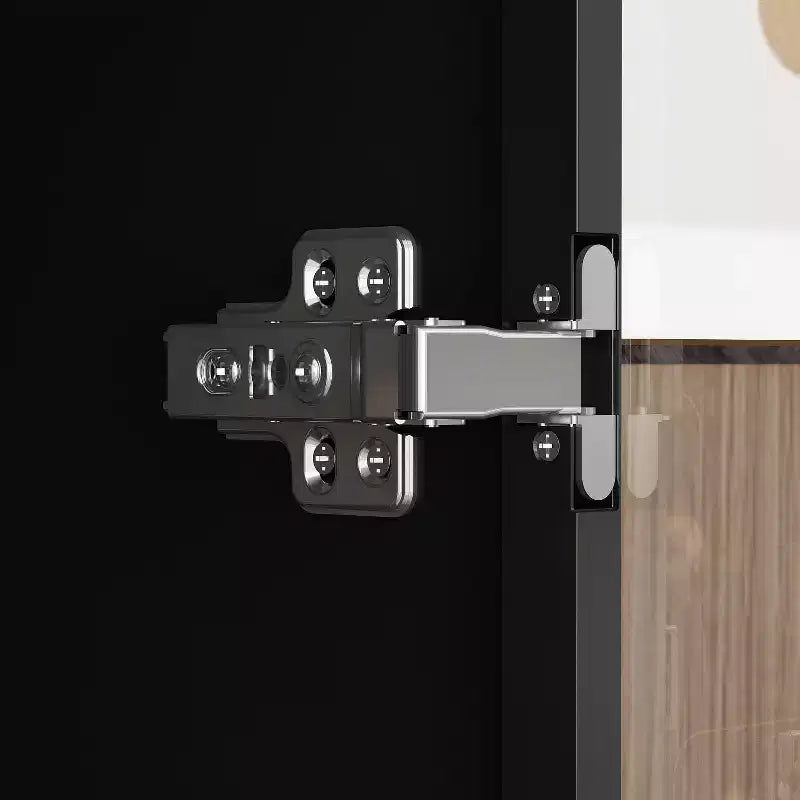 Vitrine Meuble de Rangement Multiusage Bibliothèque avec Portes en Verre et Étagères Buffet Lumière LED