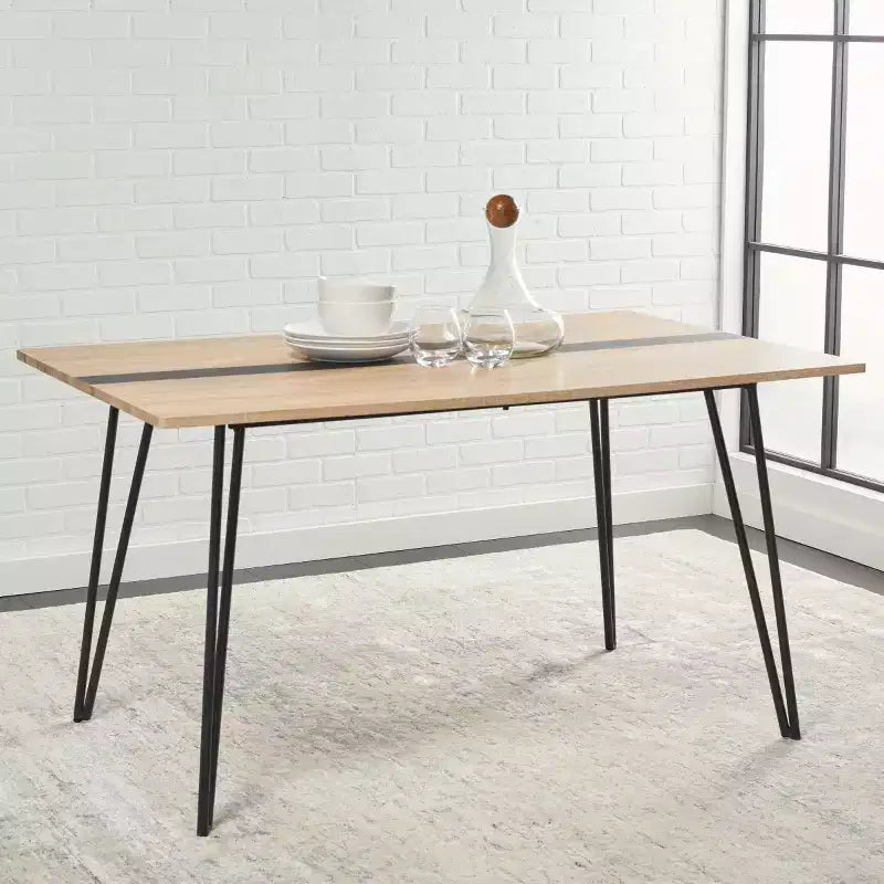 Table de salle à manger - DTB5802 - Naturel/Noir