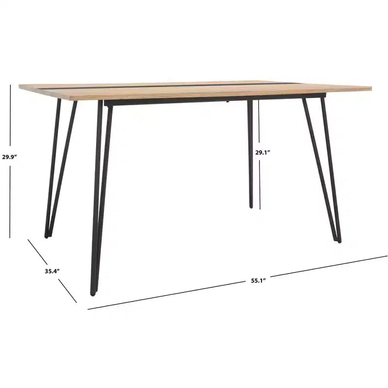 Table de salle à manger - DTB5802 - Naturel/Noir