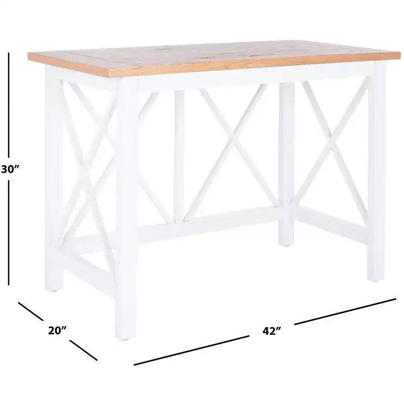 Bureau Freyr - DSK5008 - Naturel/Blanc - Safavieh