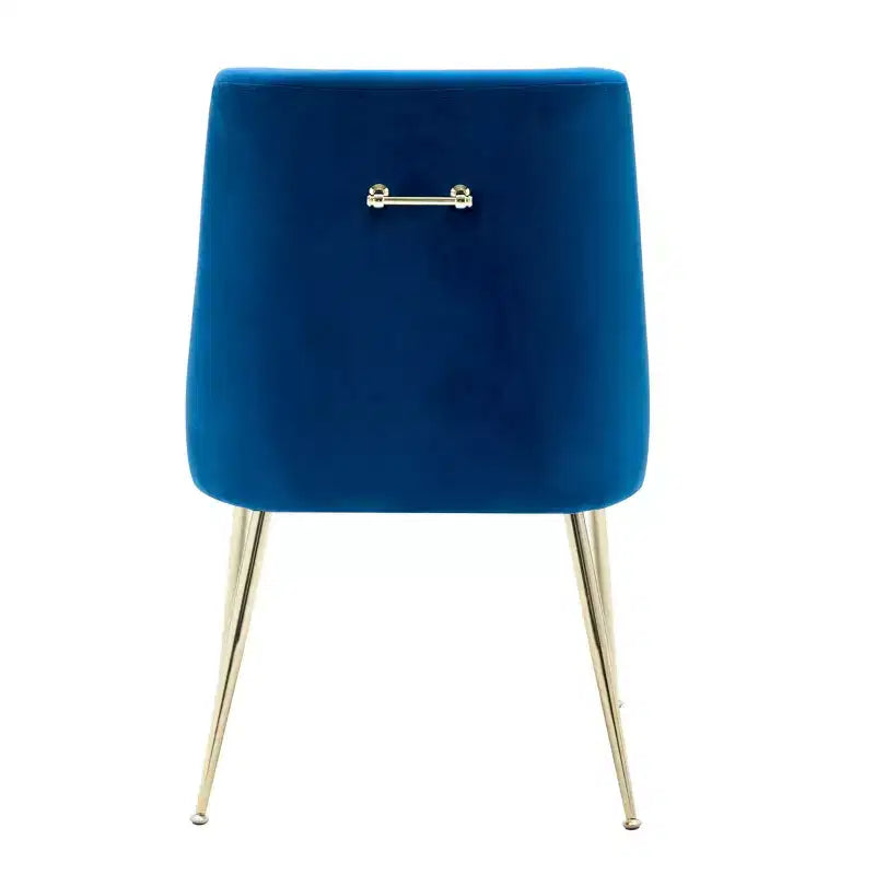 Fauteuil d'appoint en velours capitonné avec pieds en métal