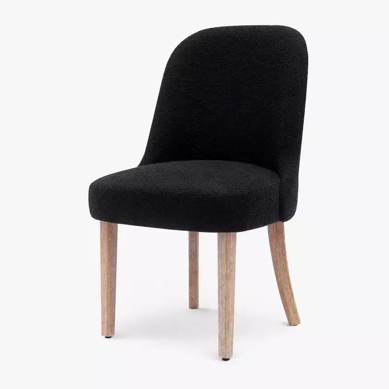 Chaise de salle à manger en bouclette rembourrée