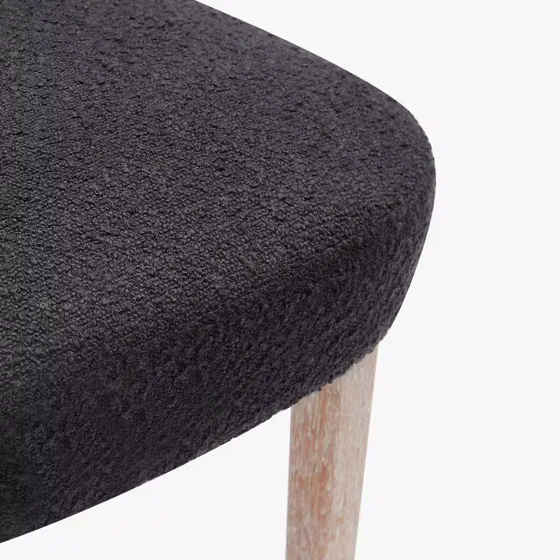 Chaise de salle à manger en bouclette rembourrée
