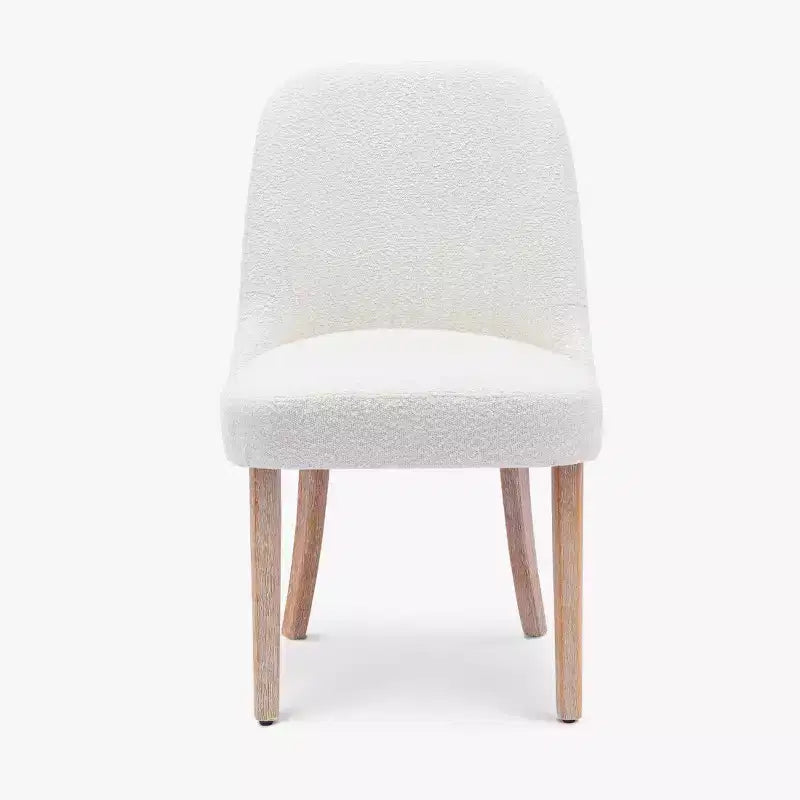Chaise de salle à manger en bouclette rembourrée