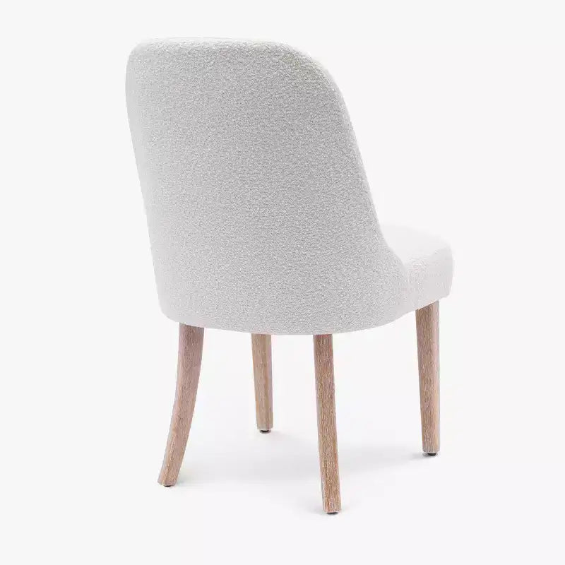 Chaise de salle à manger en bouclette rembourrée